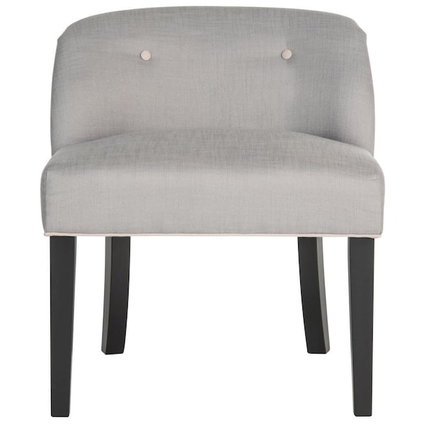 SAFAVIEH Bell Gray/Off-White Upholstered Vanity Chair