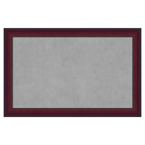 Amanti Art Canterbury Cherry 45 in. x 29 in. Framed Magnetic Board
