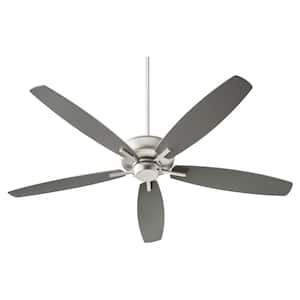 Breeze 60 in. Indoor Satin Nickel Ceiling Fan