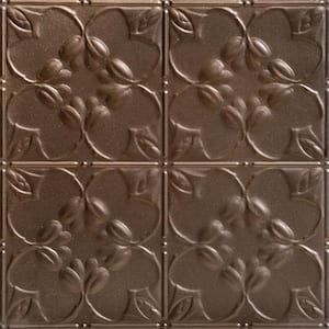 Lilac Bronze 2 ft. x 2 ft. Decorative Tin Style Lay-in Ceiling Tile (48 sq. ft./Case)