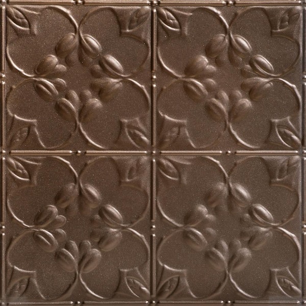 Lilac Bronze 2 ft. x 2 ft. Decorative Nail Up Tin Ceiling Tile (24 sq. ft. /Case)