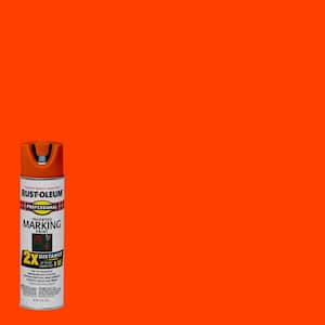 15 oz. Fluorescent Red-Orange 2X Distance Inverted Marking Spray Paint (6-Pack)