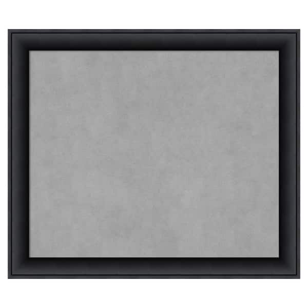 Amanti Art Nero Black 27 in. x 23 in. Framed Magnetic Board