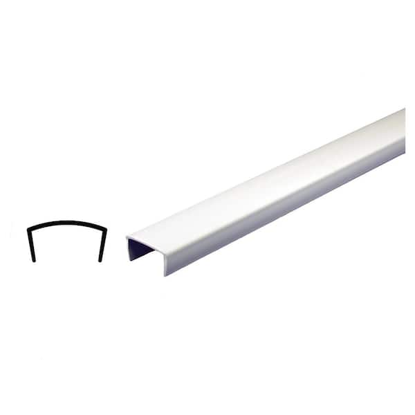 Alexandria Moulding 5/16 in. x 5/8 in. x 96 in. PVC Shelf Edging Moulding