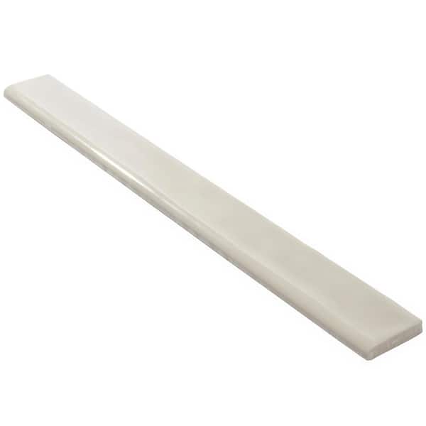 Nantucket Beige 2 in. x 20 in. Polished Ceramic Bullnose Tile