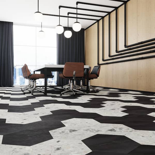 Lucida USA Bone Quartz Gray Stone Look 28-mil x 9-in W x 10-in L Waterproof Glue Down Luxury Vinyl Tile Flooring (12.25-sq ft/ Carton)