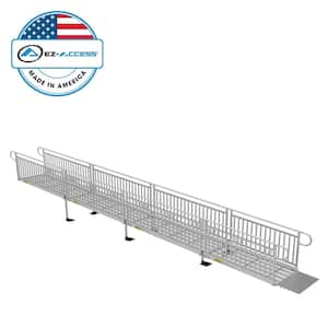 PATHWAY 3G 30 ft. Wheelchair Ramp Kit with Expanded Metal Surface and Vertical Picket Handrails