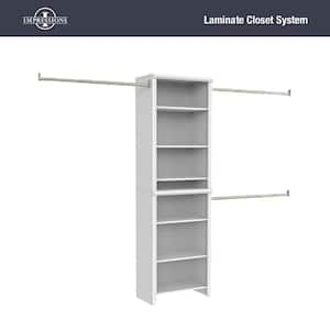 Impressions Standard 60 in. W - 120 in. W White Wood Closet System