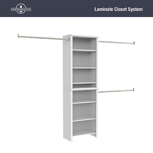 ClosetMaid Impressions Standard 60 in. W - 120 in. W White Wood Closet System