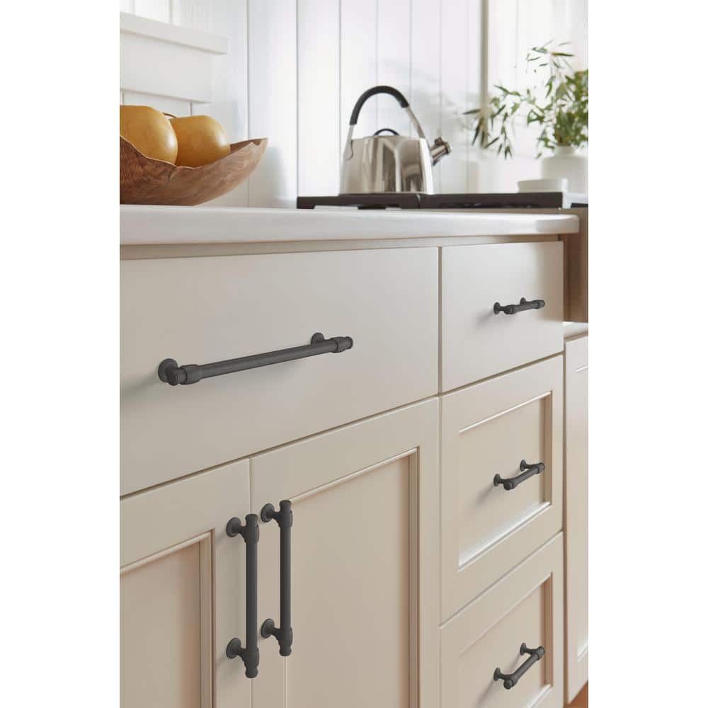 Matte Black Traditional Cabinet Drawer Pull with Mounting Hardware
