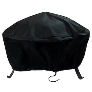 40 in. Black Durable Weather-Resistant Round Fire Pit Cover