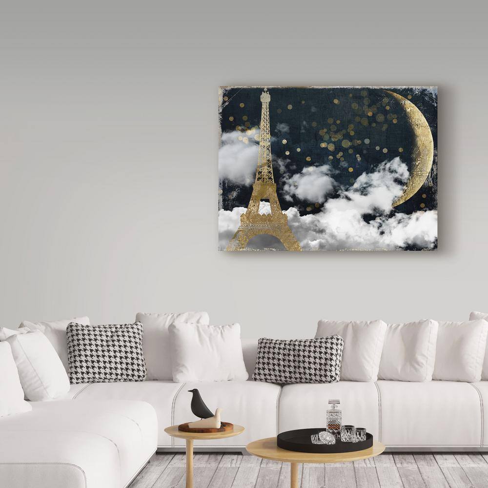 Cloud Cities Paris 32" Landscape Canvas Art with Floater Frame