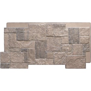 Castle Rock 49 in. x 1 1/4 in. Polermo Stacked Stone, StoneWall Faux Stone Siding Panel
