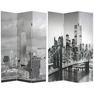 Oriental Furniture 6 ft. Printed 3-Panel Room Divider CAN-NY2