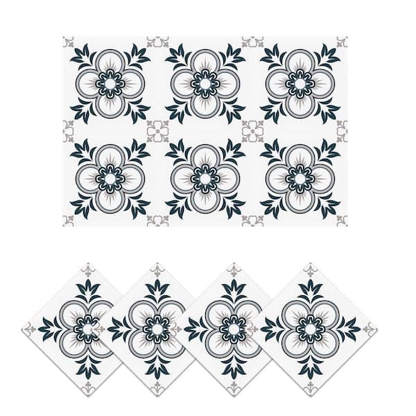 Jeedeson 12 in. x 12 in. Vinyl Peel and Stick Backsplash Tile Stickers, Multi-Colored Wall Tile for Kitchen (10 sq. ft./ 10-Pack)