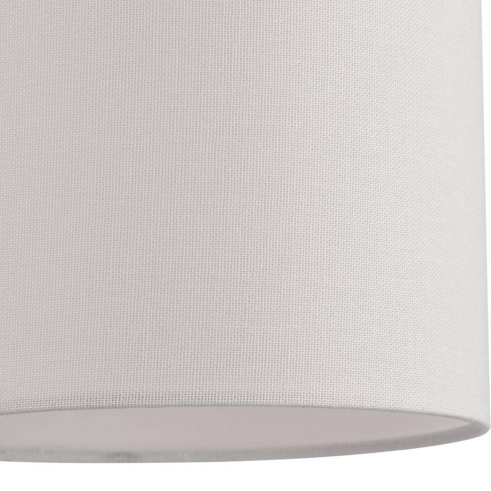 Progress Lighting Goodwin 1-Light Mini-Pendant, Brushed Nickel, Linen Shade