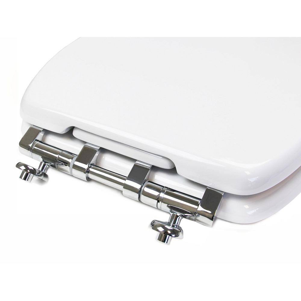 White Elongated Slow Close Potty Training Toilet Seat