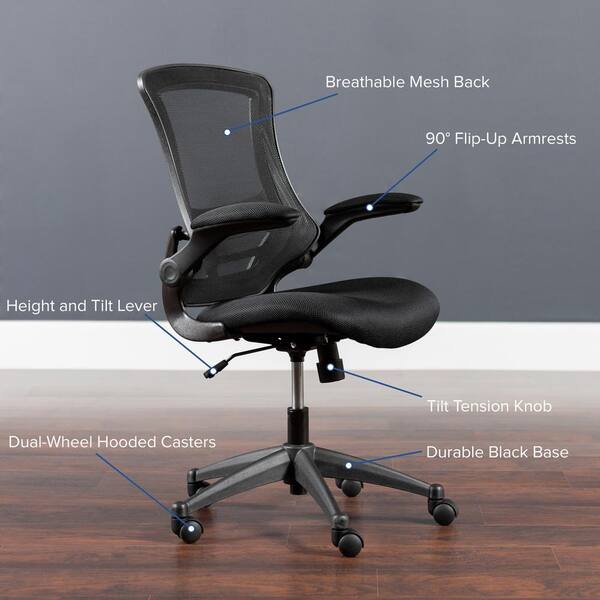 Carnegy Avenue Kelista Mid Back Mesh Swivel Ergonomic Task Office