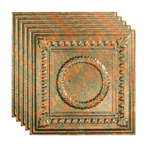 Rosette 2 ft. x 2 ft. Copper Fantasy Lay-In Vinyl Ceiling Tile ( 20 sq.ft. )
