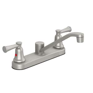 Lisbon 2-Handle Standard Kitchen Faucet in Brushed Nickel
