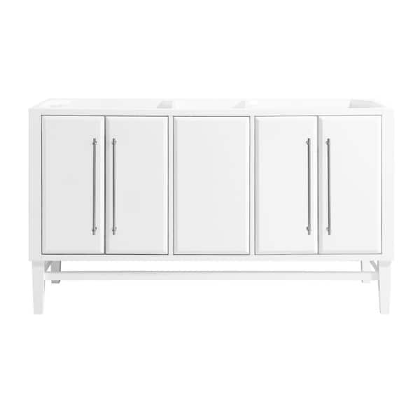 Avanity Mason 60 in. Bath Vanity Cabinet Only in White with Silver Trim