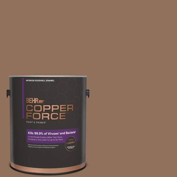 COPPER FORCE 1 gal. #N240-6 Wild Mustang Eggshell Enamel Virucidal and Antibacterial Interior Paint & Primer