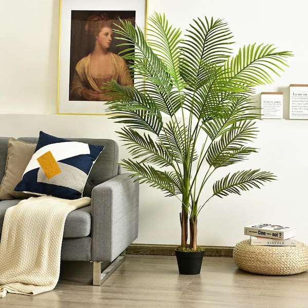 Gymax 5 ft. Artificial Phoenix Palm Tree Plant for Indoor Home Office Decoration