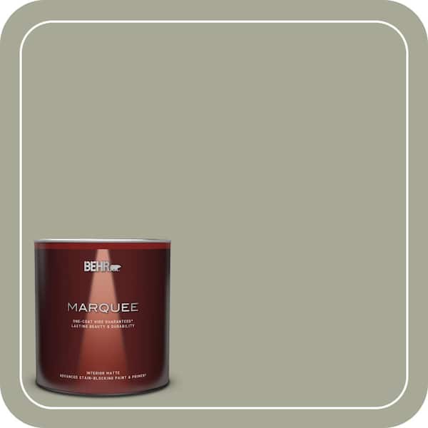 BEHR MARQUEE 1 Qt. #PPU10-16 Simply Sage One-Coat Hide Matte Interior Paint & Primer