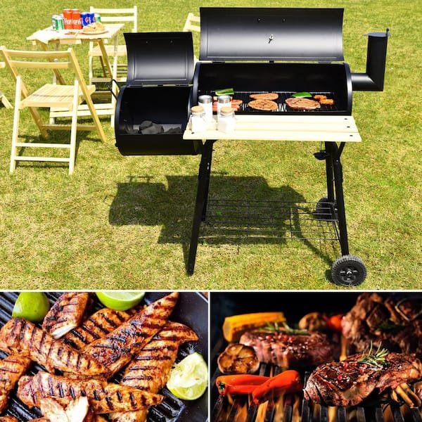 Costway Outdoor BBQ Grill Charcoal Barbecue Pit Patio Backyard Meat Cooker Smoker Costway Outdoor BBQ Grill Charcoal Barbecue Pit Patio Backyard Meat Cooker Smoker