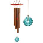 Signature Collection, Woodstock Turquoise Chime, Medium 26 in. Bronze Wind Chime WTBRM