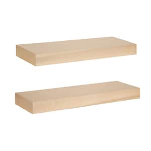 Havlock 2.25 in. x 24.00 in. Natural Wood Floating Decorative Wall Shelf