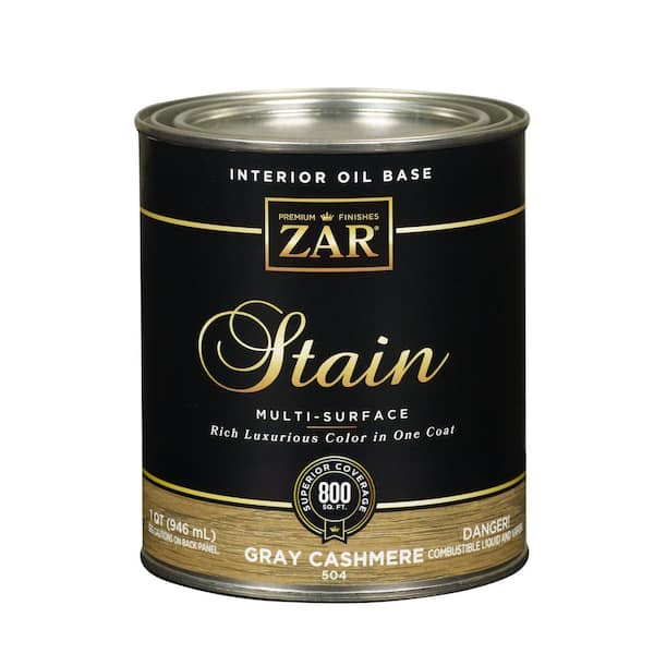 ZAR 1 qt. Semi-Transparent 504 Gray Cashmere Oil-Based Multi-Surface Interior Wood Stain