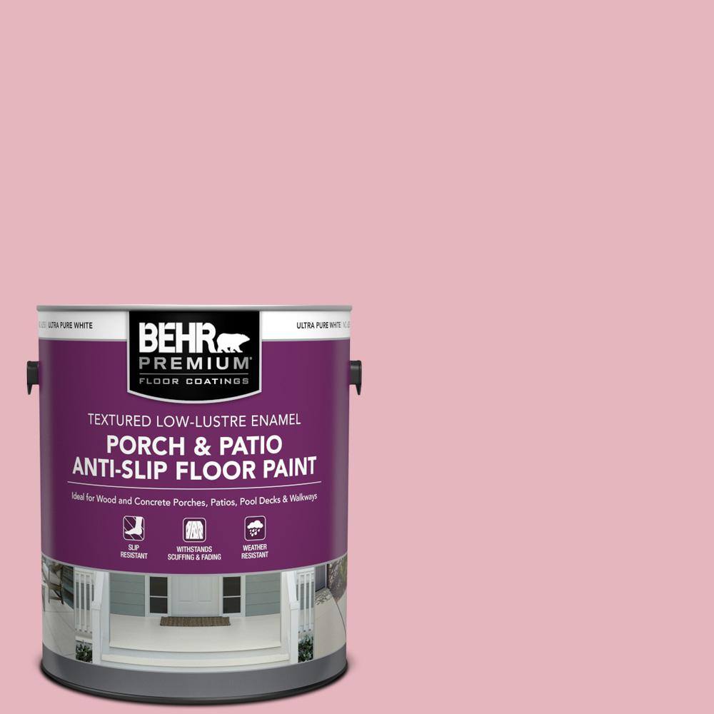1 gal. #M140-3 Premium Pink Textured Low-Lustre Enamel Interior/Exterior Porch and Patio Anti-Slip Floor Paint price history on PriceWatchPro
