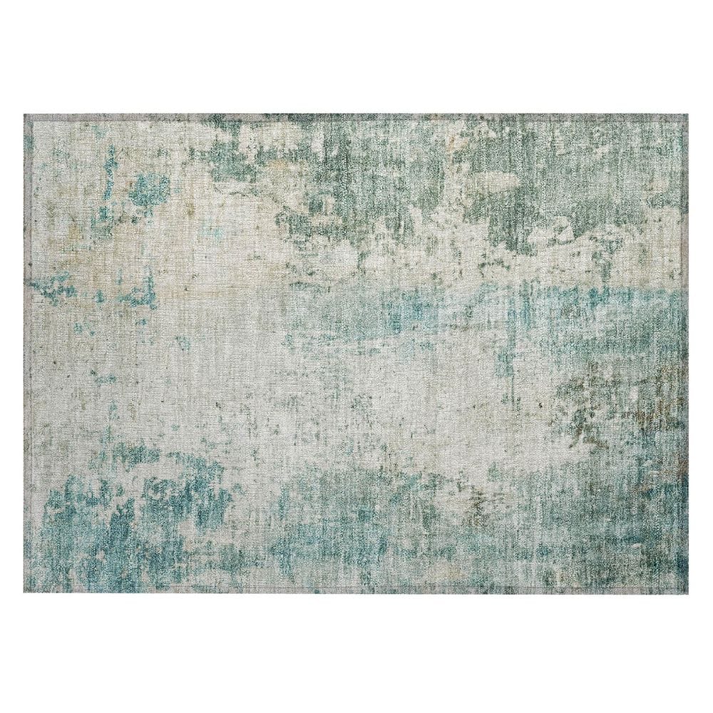 Chantille Machine Washable Indoor/Outdoor Abstract ACN2869 Teal 3 ft. x 4 ft. Area Rug price history on PriceWatchPro