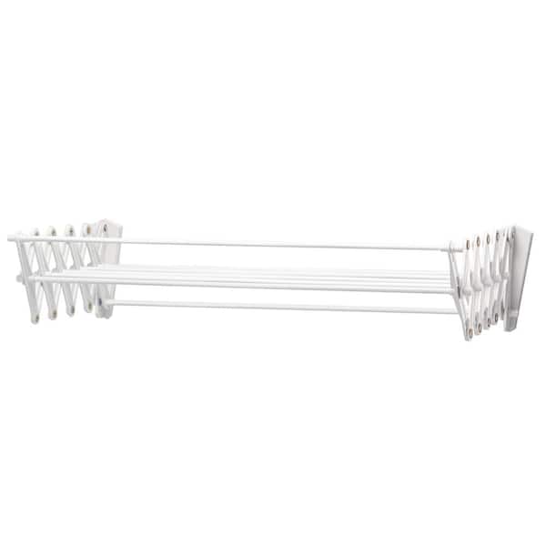 LAUNDRY 360 24 in. W x 5.12 in H Collapsible Wall-Mount Drying Rack