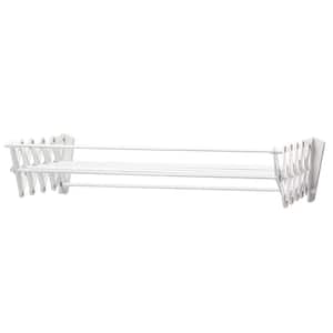 24 in. W x 5.12 in H Collapsible Wall-Mount Drying Rack