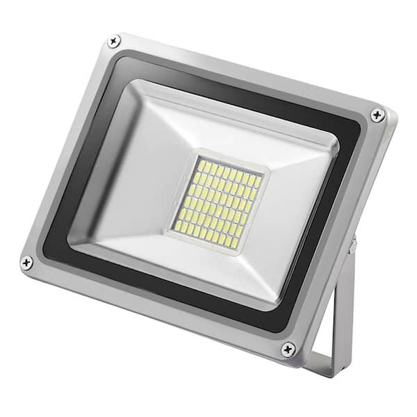 TYCOLIT 30-Watt 120-Degree Gray 4th Generation Outdoor Integrated LED Flood Light with Shade