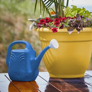 Classic 2 Gal. Classic Blue Plastic Watering Can
