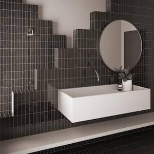 Coco Glossy Black Hat 2 in. x 5-7/8 in. Porcelain Wall Tile (5.94 sq. ft./Case)
