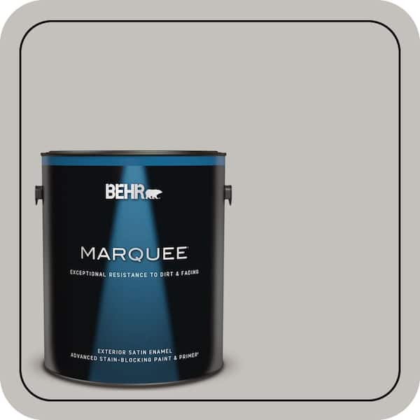 BEHR MARQUEE 1 gal. #PPU18-10 Natural Gray Satin Enamel Exterior Paint & Primer