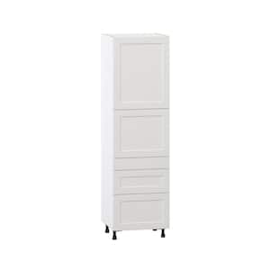 Littleton Painted 24 in. W x 84.5 in. H x 24 in. D in Gray Shaker Assembled Pantry Kitchen Cabinet with Inner Drawers