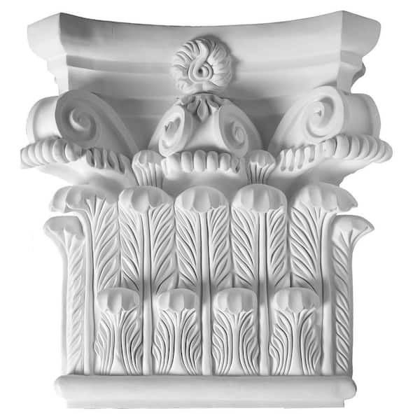 American Pro Decor 8-1/4 in. x 25-3/8 in. x 25-1/4 in. Decorative Polyurethane Capital for Pilaster