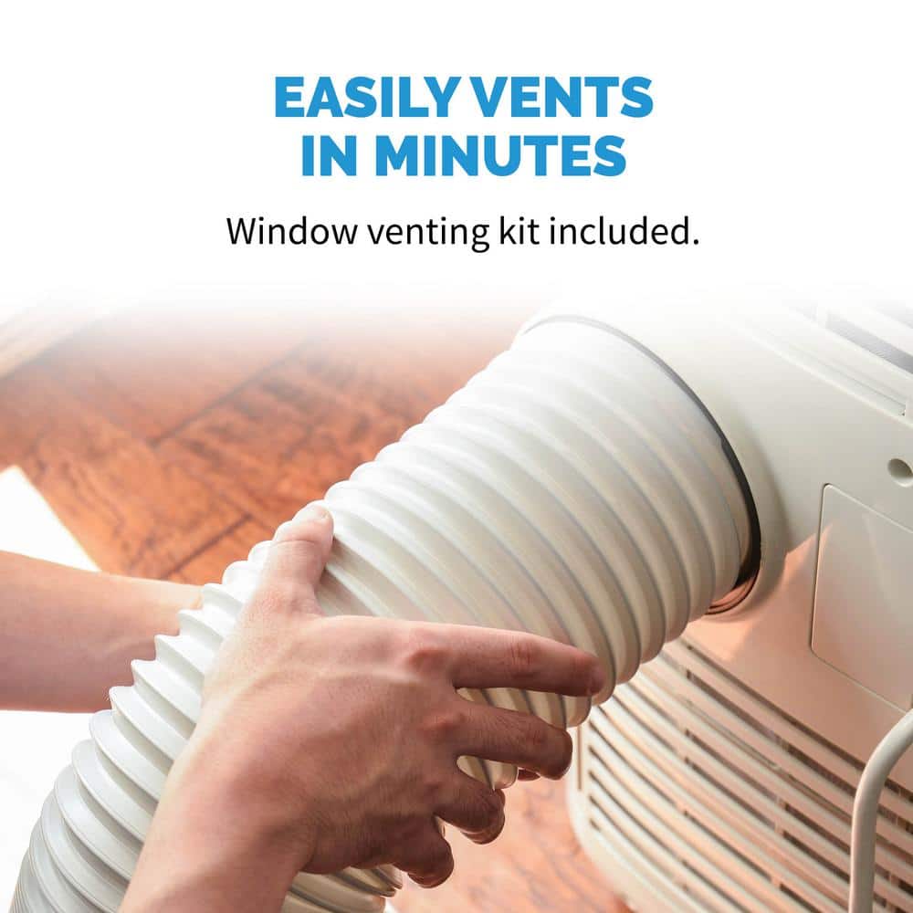 Newair 14,000 BTU White and Blue Gray Portable Air Conditioner and Heater