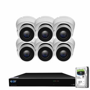 8-Channel 8MP 2TB NVR Smart Security Camera System with 6 Wired Bullet Cameras 3.6 mm Fixed Lens Artificial Intelligence