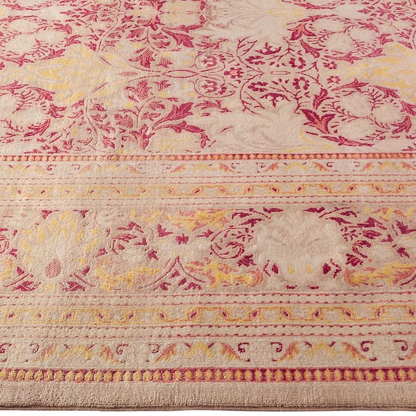 Mauve Solo Rugs Erase Melody Contemporary One of a Kind Hand Knotted Area Rug 9' 0 x 11' 4 Mauve Solo Rugs Erase Melody Contemporary One of a Kind Hand Knotted Area Rug 9' 0 x 11' 4