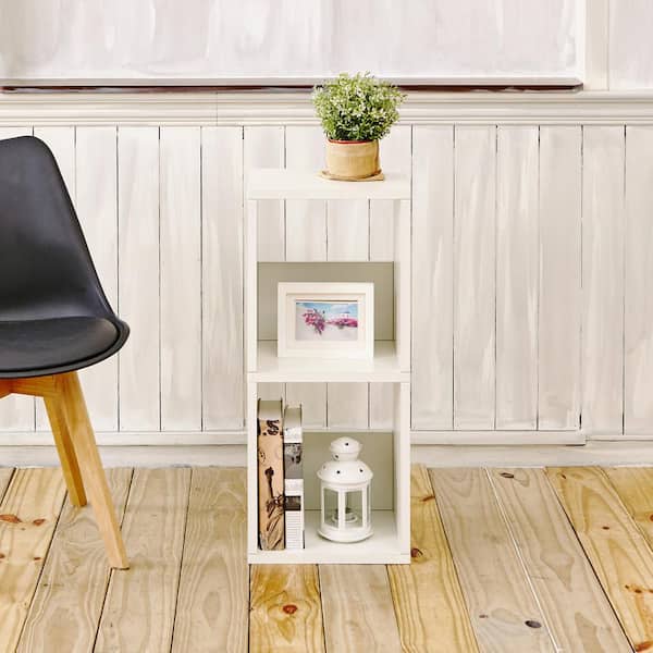 Way Basics Duo Eco zBoard Tool Free Assembly White Open Bookcase