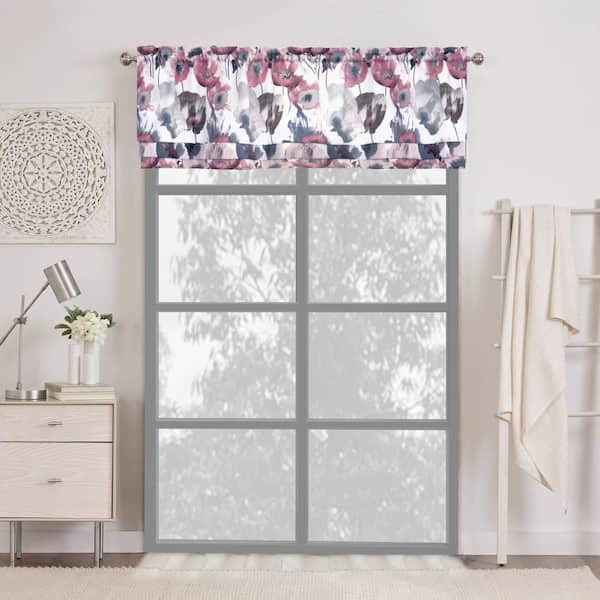 Poppy Field Polyester Valance - 17 in. L in Blush