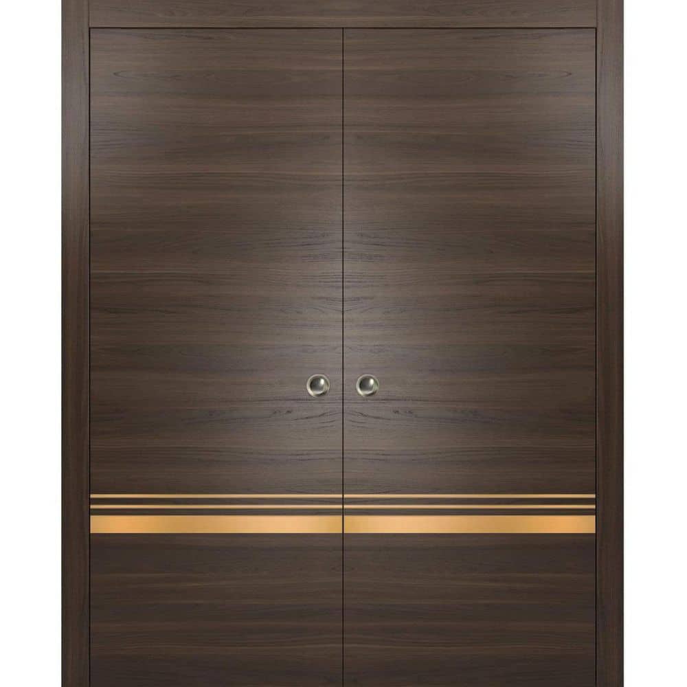 Assemble Required 72 in. x 80 in. 2-Panel Chocolate Ash Finished Solid Wood with Honeycomb Sliding Door with Hardware price history on PriceWatchPro