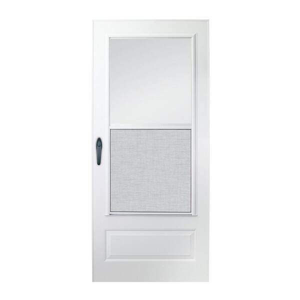 EMCO 30 in. x 80 in. 100 Series Plus White SelfStoring Storm Door