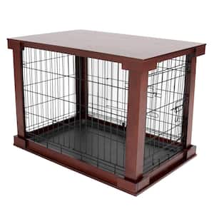 Dog Crate with Mahogany Cover-Large
